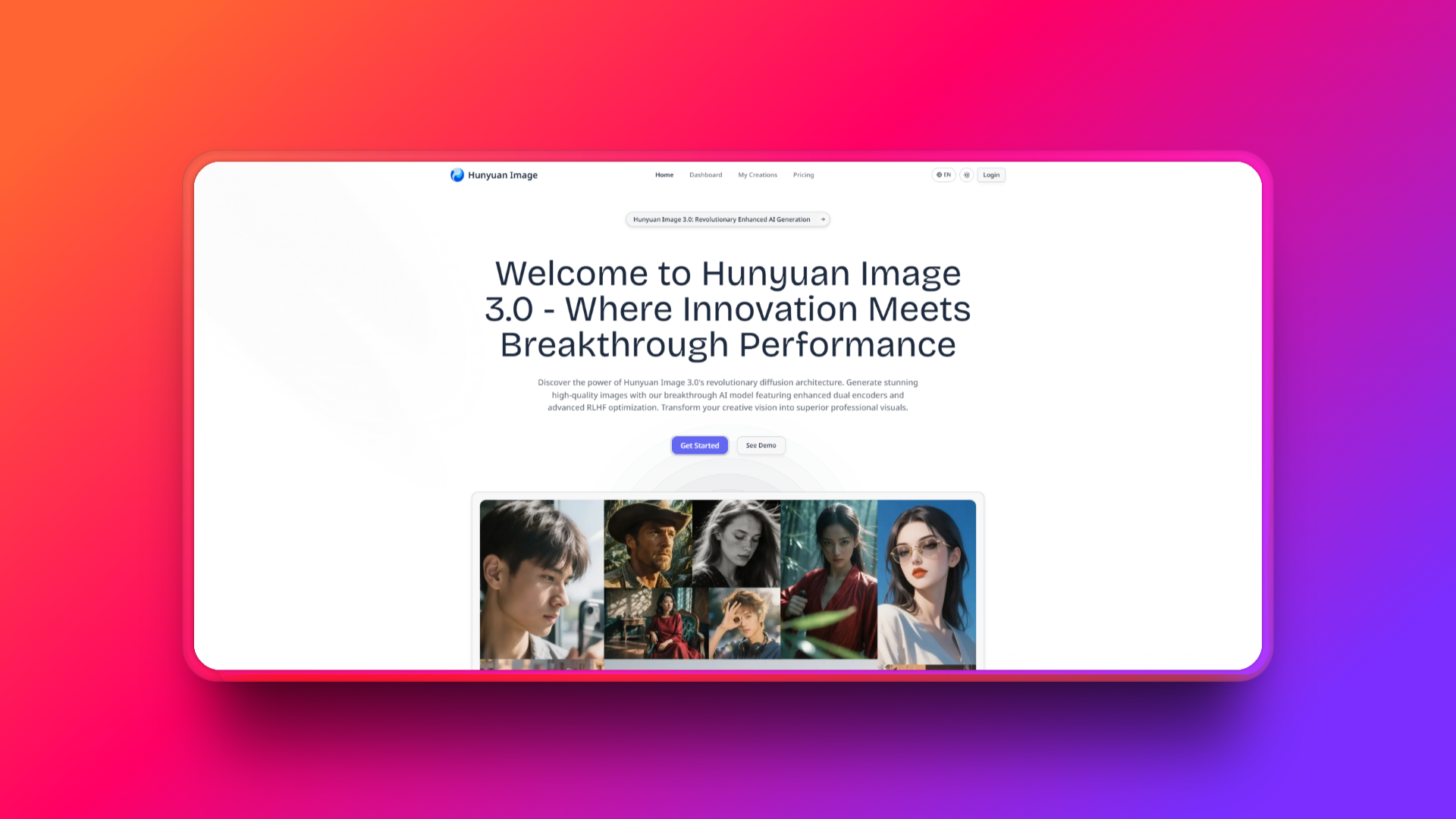 Офіційний вебсайт Hunyuan 3.0
