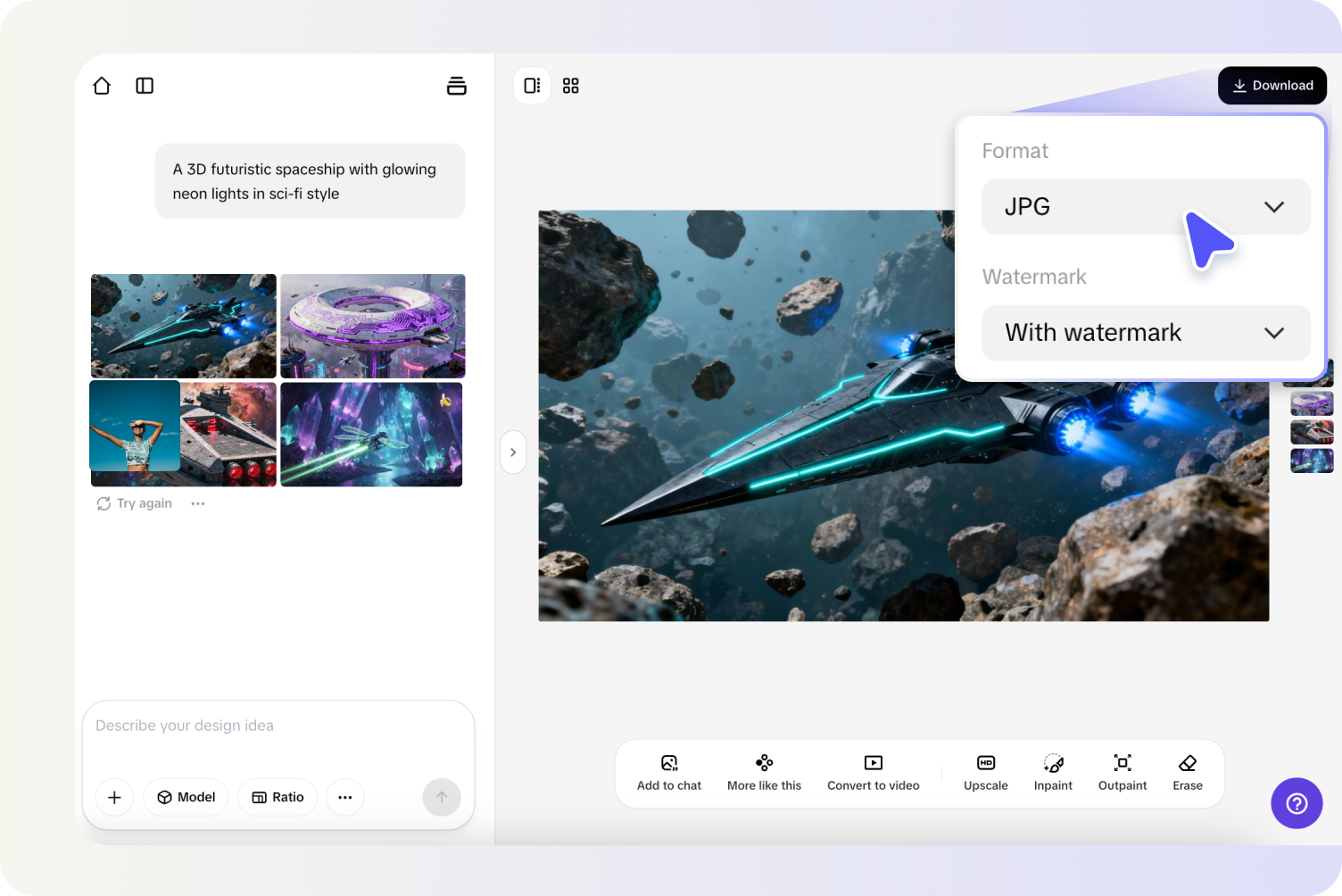 stáhněte výsledky, jakmile budou vygenerovány