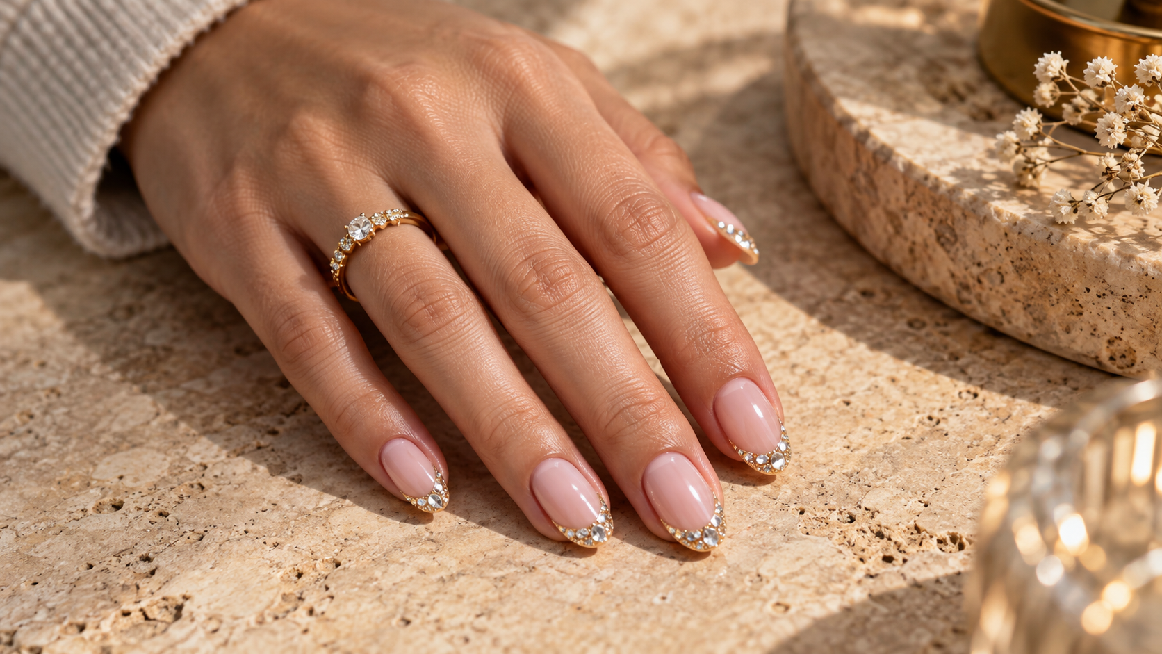 AIネイルのバーチャル試着: Jeweled Frenchのテスト