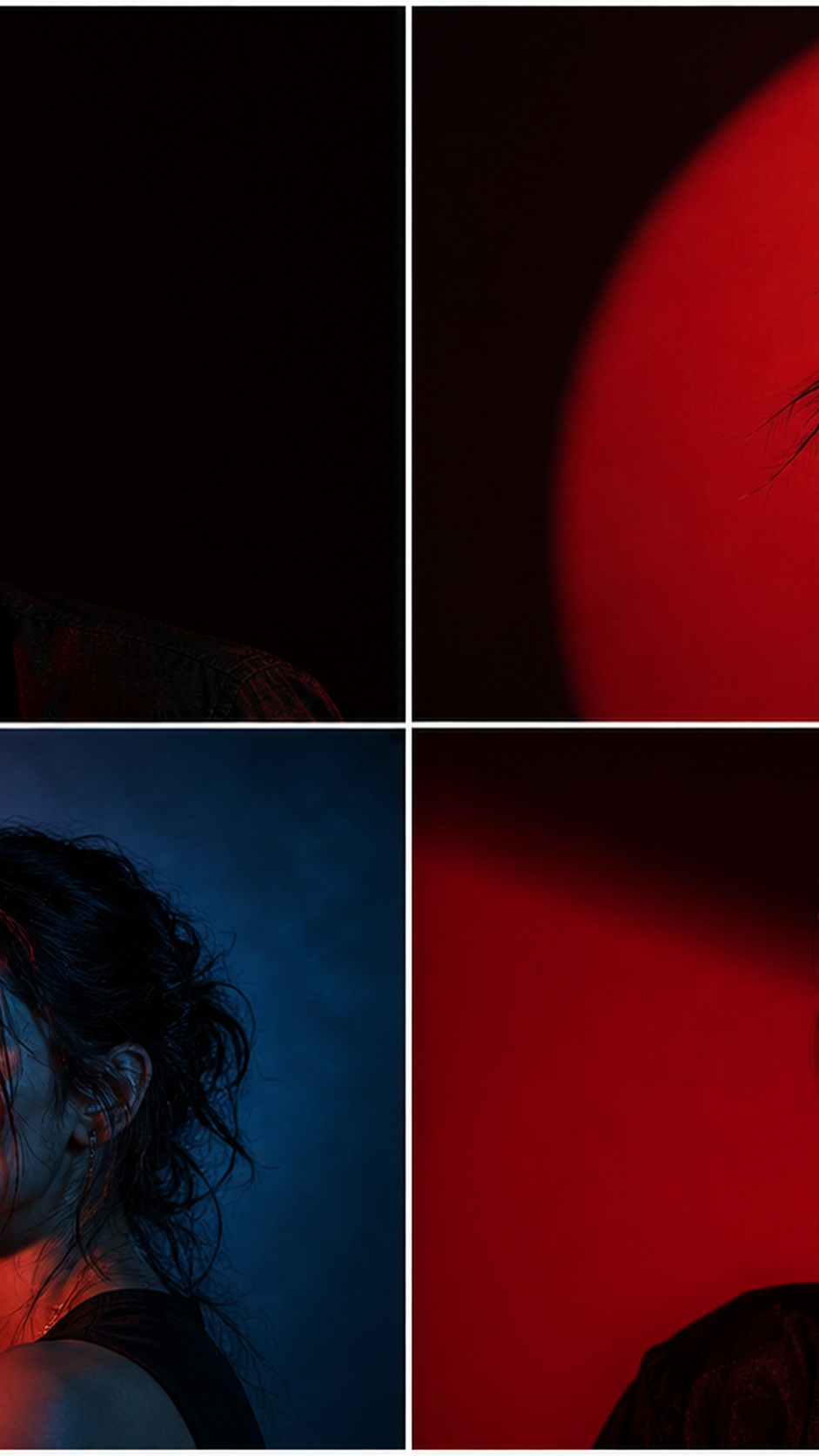 Red Studio Light Photo Prompt mobiler Held