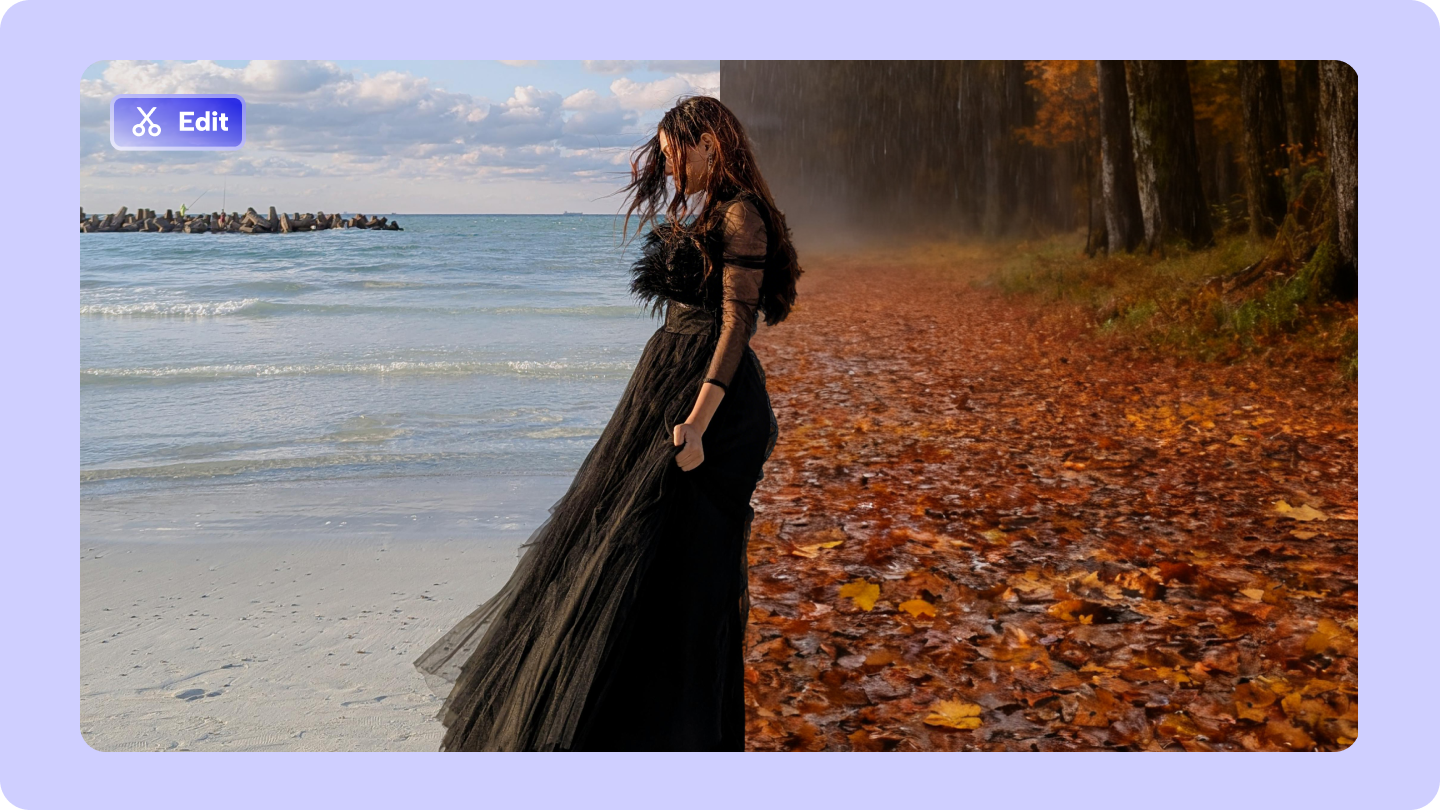 photo edit with background