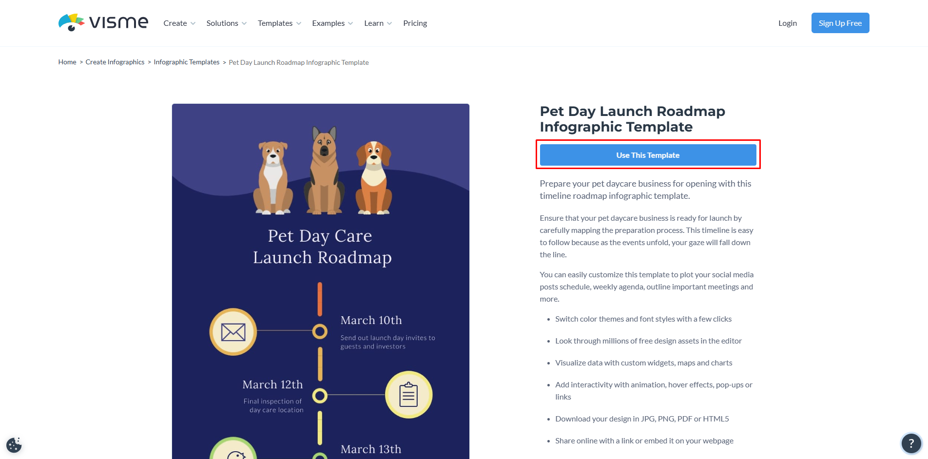 Choosing the right Visme template