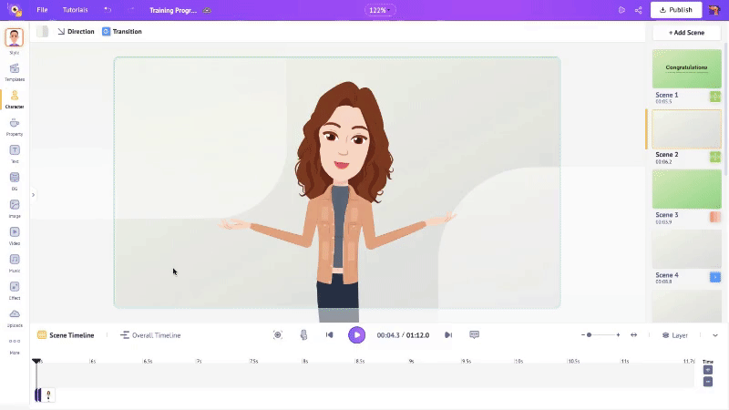 Animaker AI anime video generator from text software
