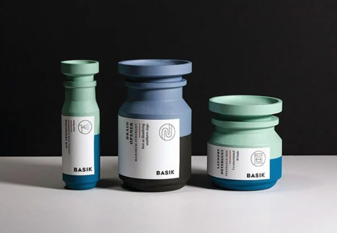 Sleek, modern product packaging with simple lines