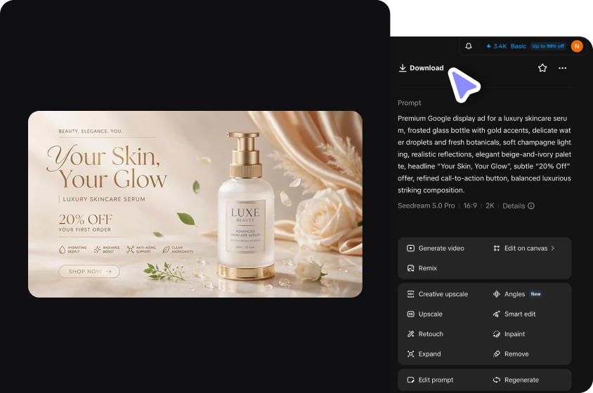 Pinuhin at i-export ang iyong disenyo ng Google ad