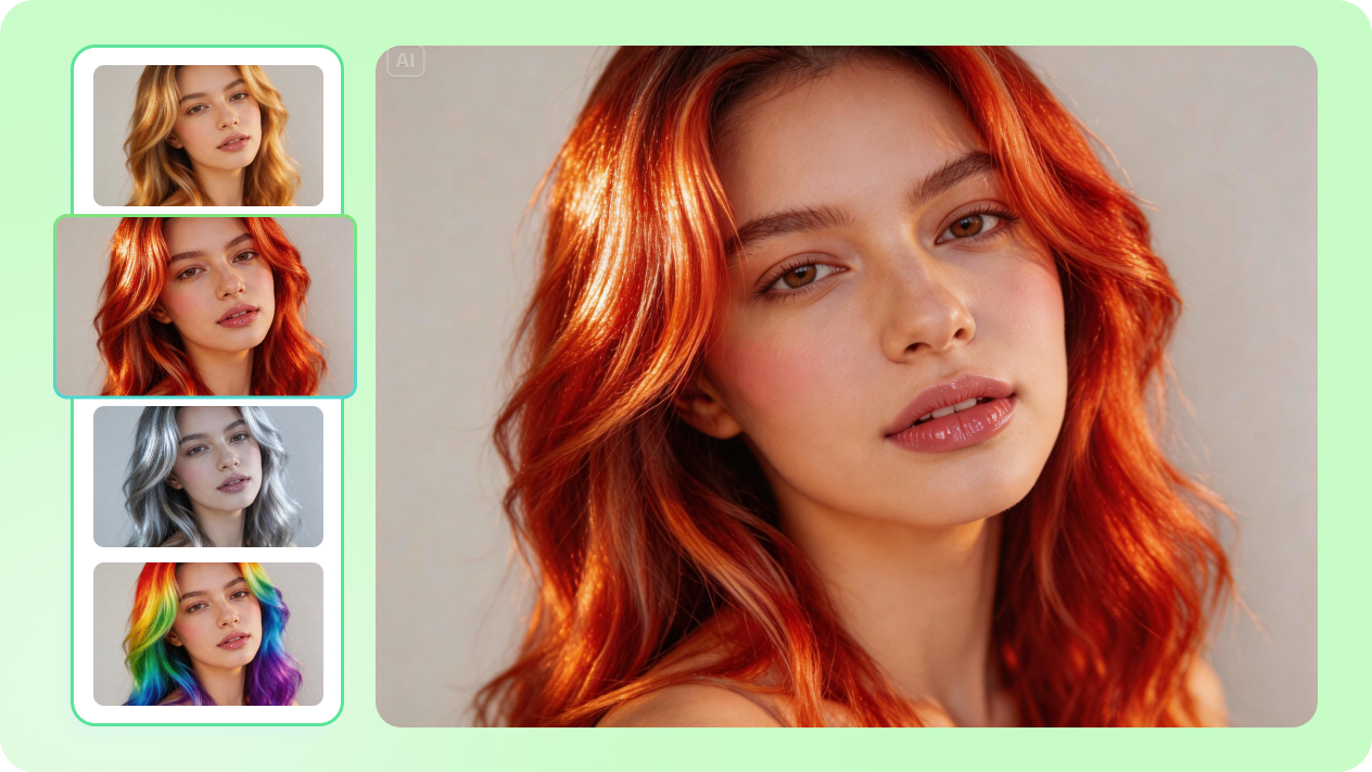 cambiatore del colore dei capelli con testo