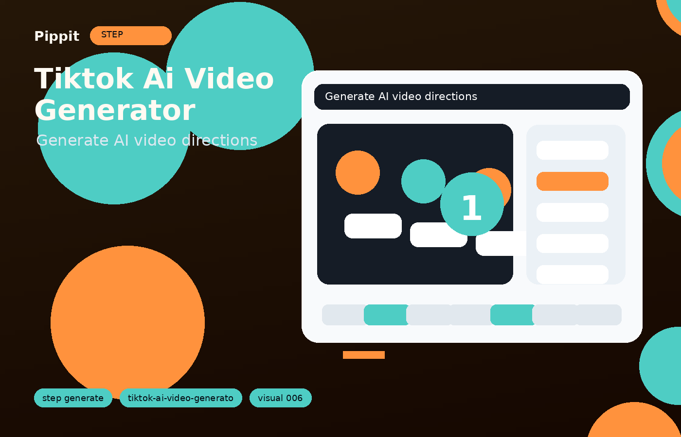 tiktok ai video generator generation workflow in Pippit