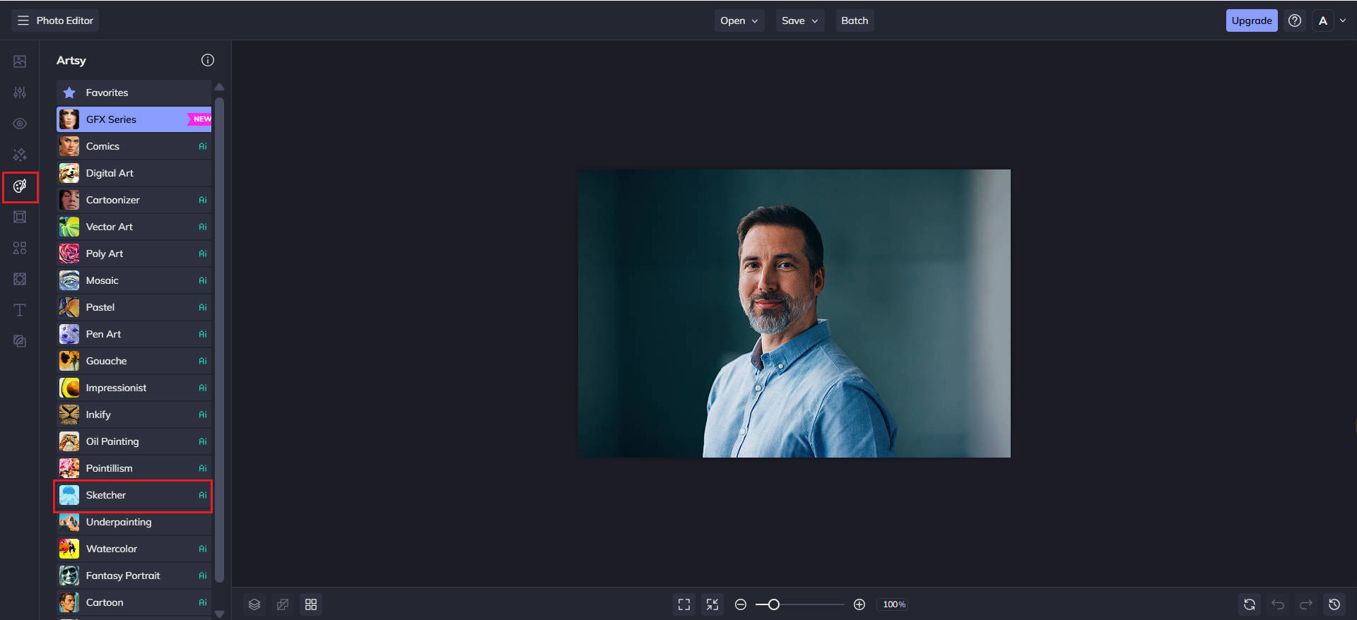 Aplicar y personalizar el efecto GFX de carbón