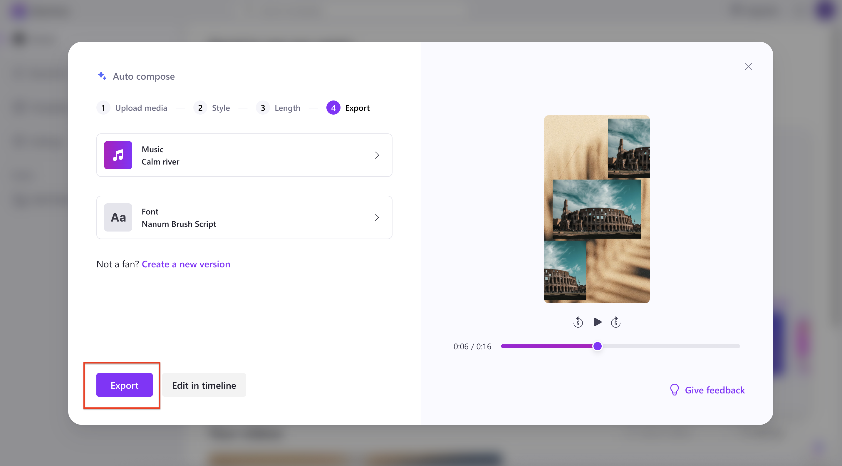 Exporta el archivo de video de TikTok.