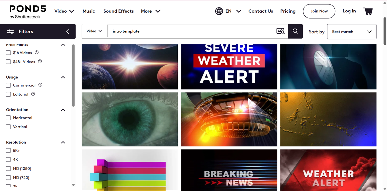 Pond5 - the handy tool for intro template free download