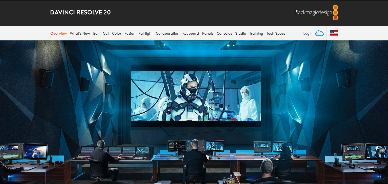 DaVinci Resolven käyttöliittymä