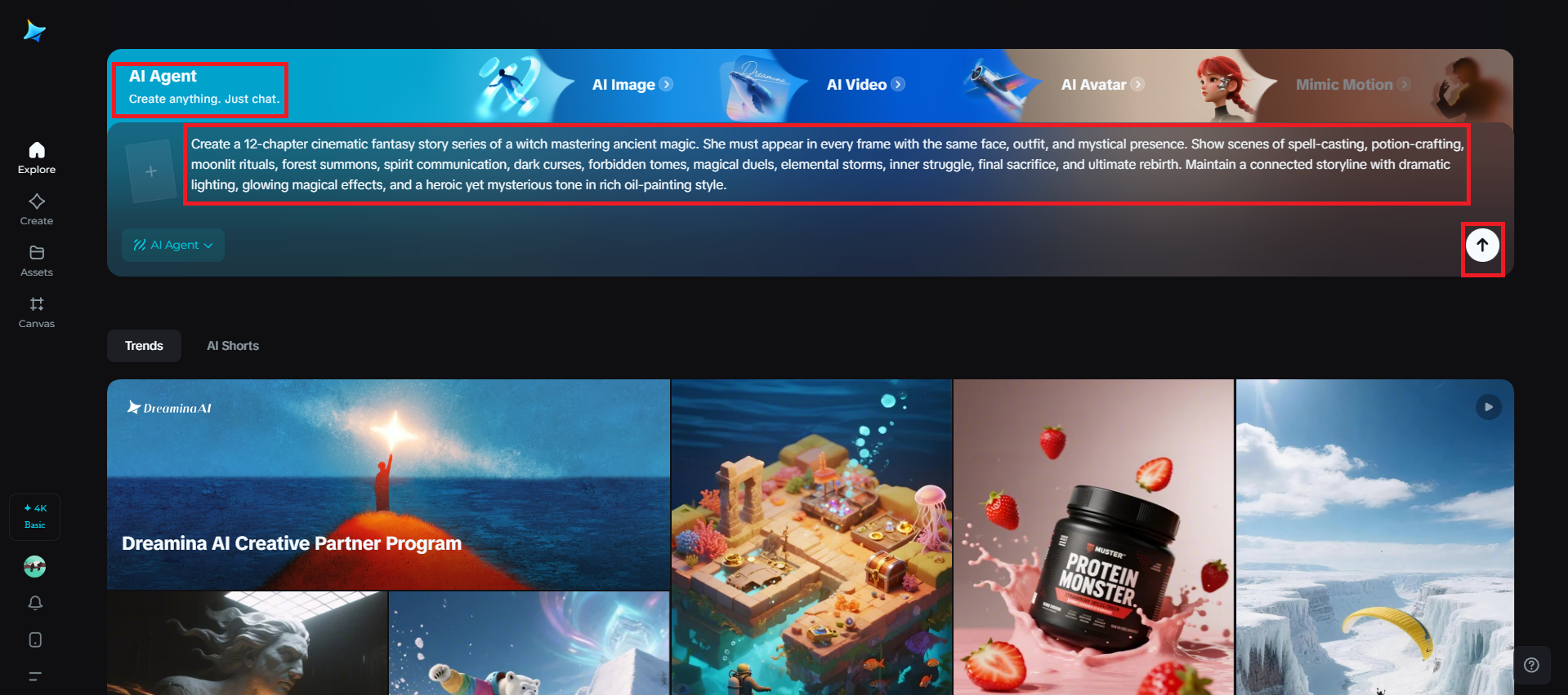 Enter your fantasy story prompt