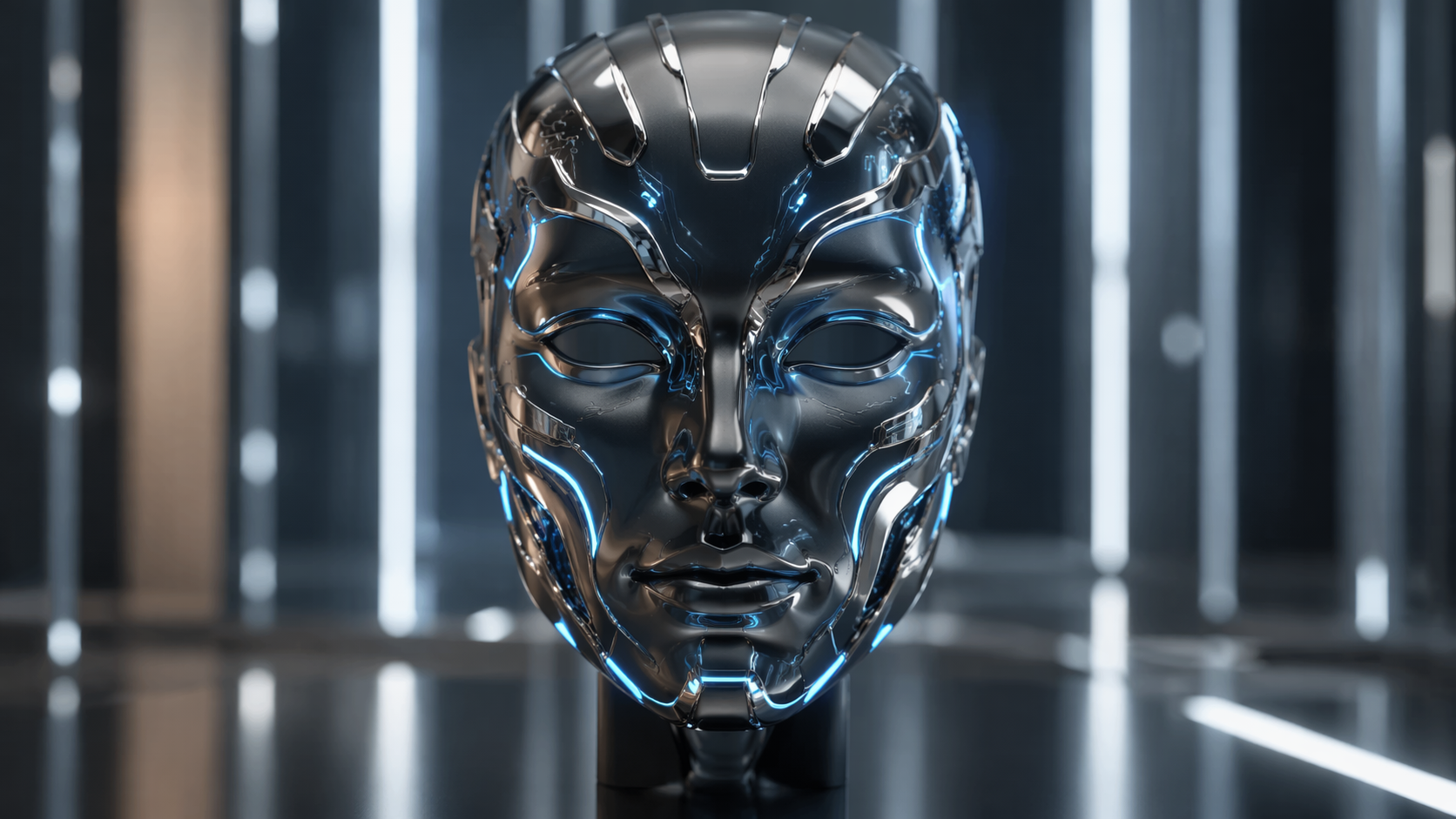 Dreamina AI cyborg filter prompt example 6: High-Tech Android Mood