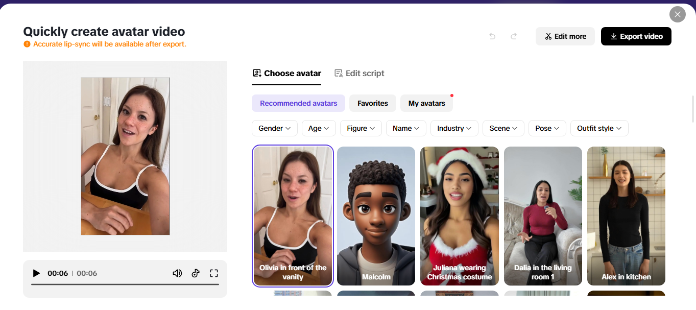 Generate professional spokesperson avatars