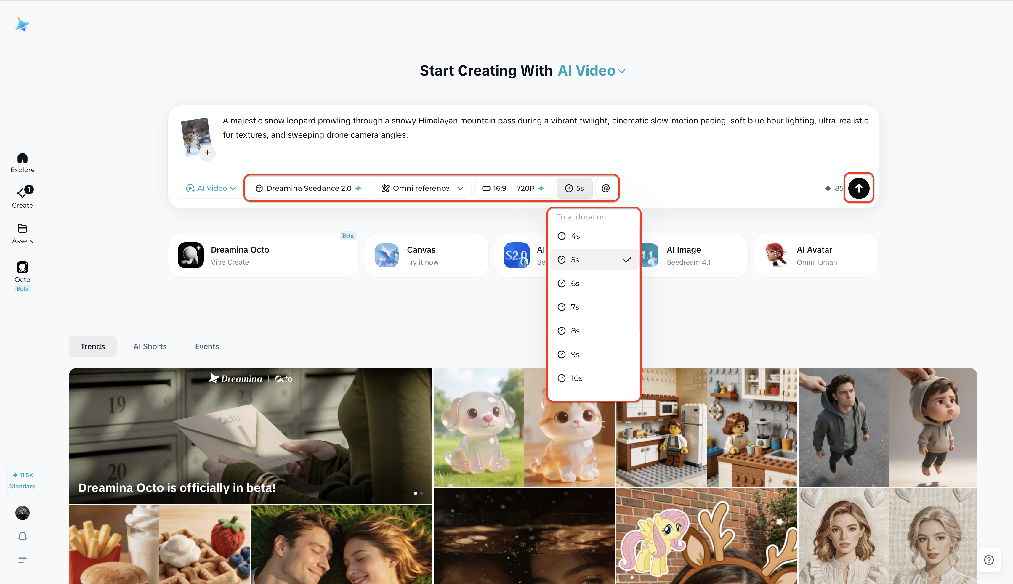 Adjust settings and generate your video