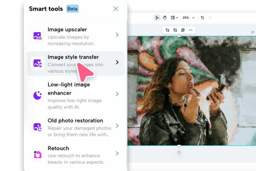 Verfeinern und bearbeiten Sie Ihr Bild
