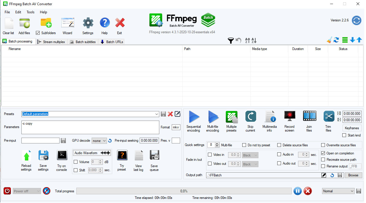 FFmpeg interface