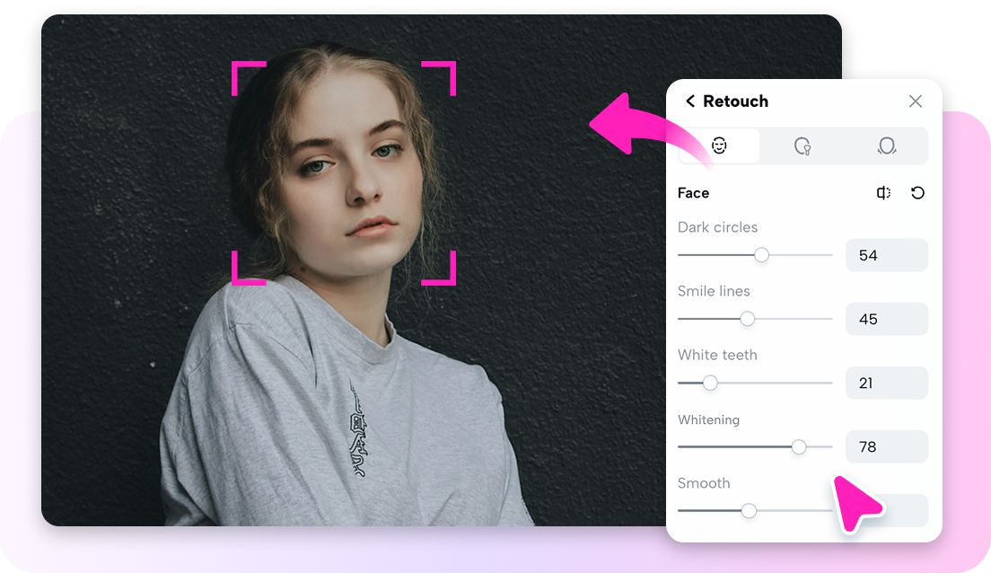 Akıllı yapay zeka rötuş özelliği
