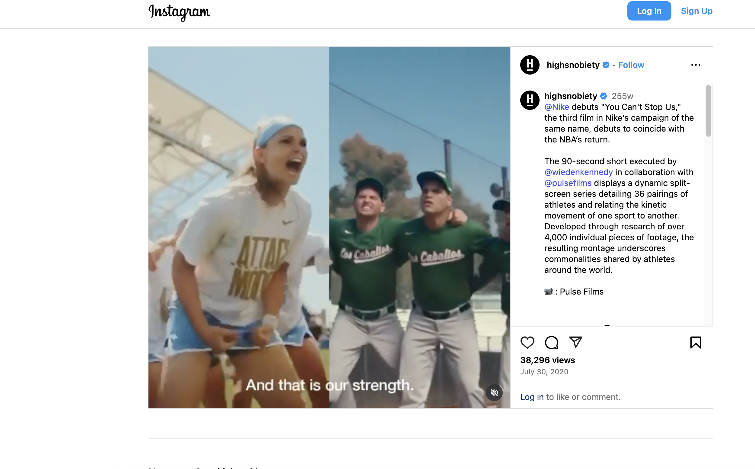 Nike - "Sie können uns nicht aufhalten"