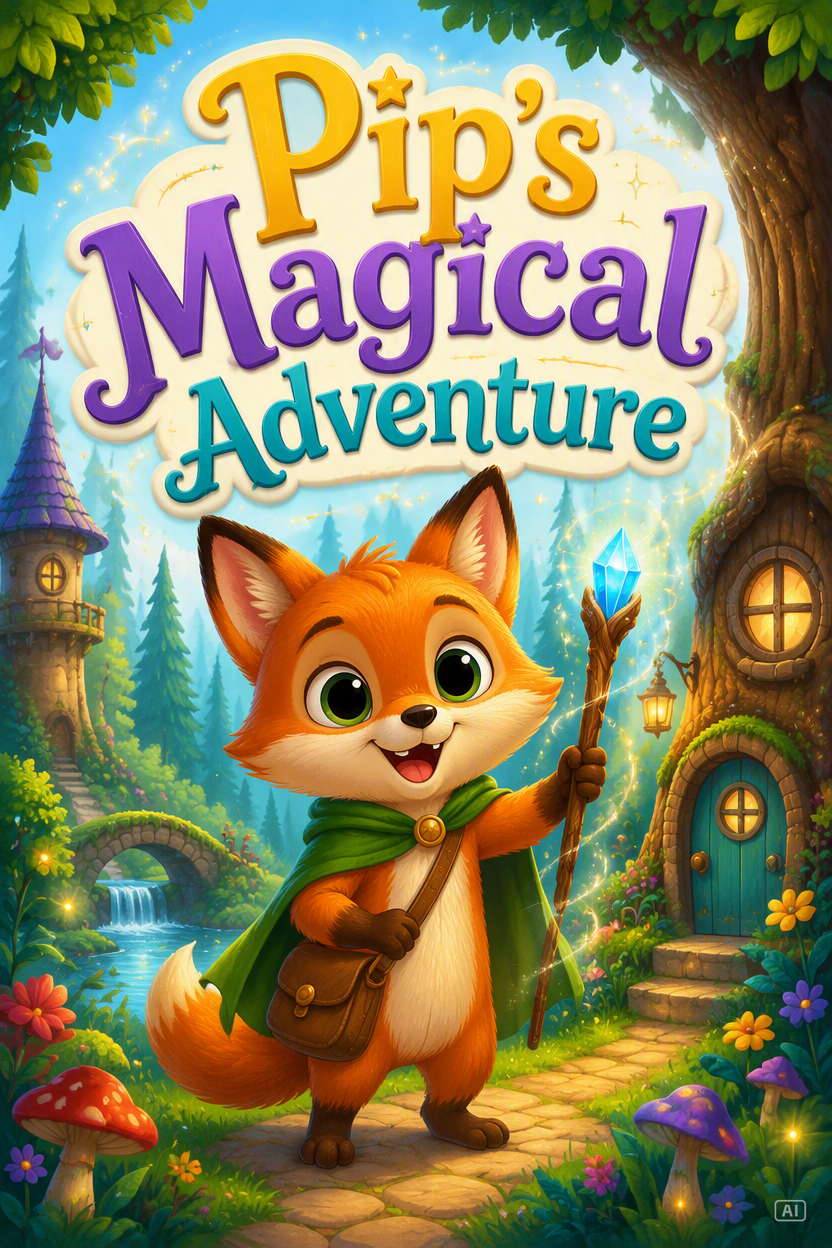 Book cover children's book image generated by Pippit