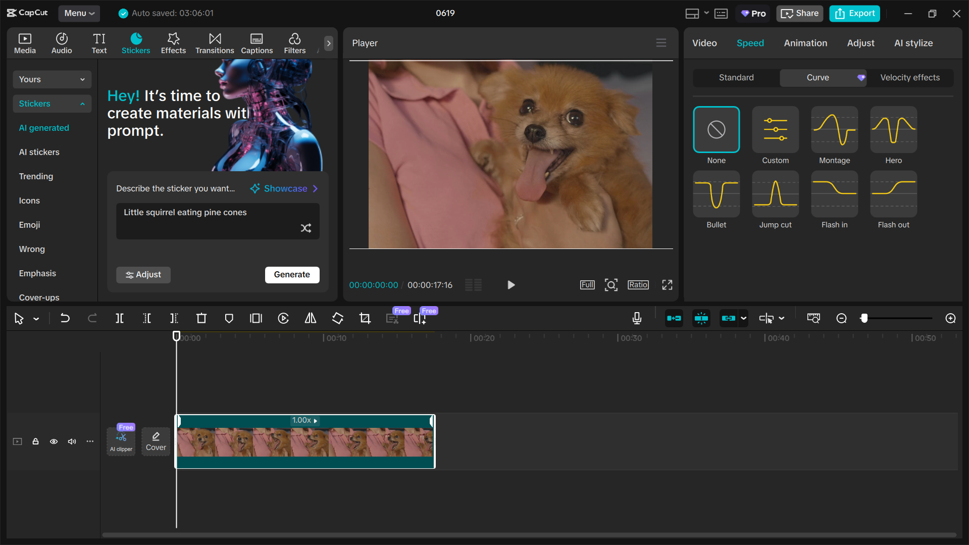 The interface of the CapCut desktop video editor - an easy-to-use tool to slow GIFs