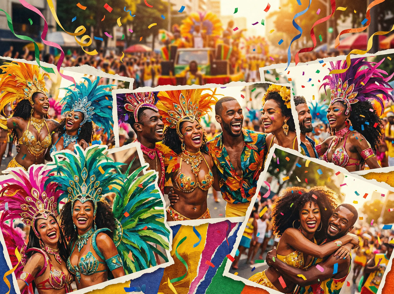 Create a poster-style collage with the best photos of the party