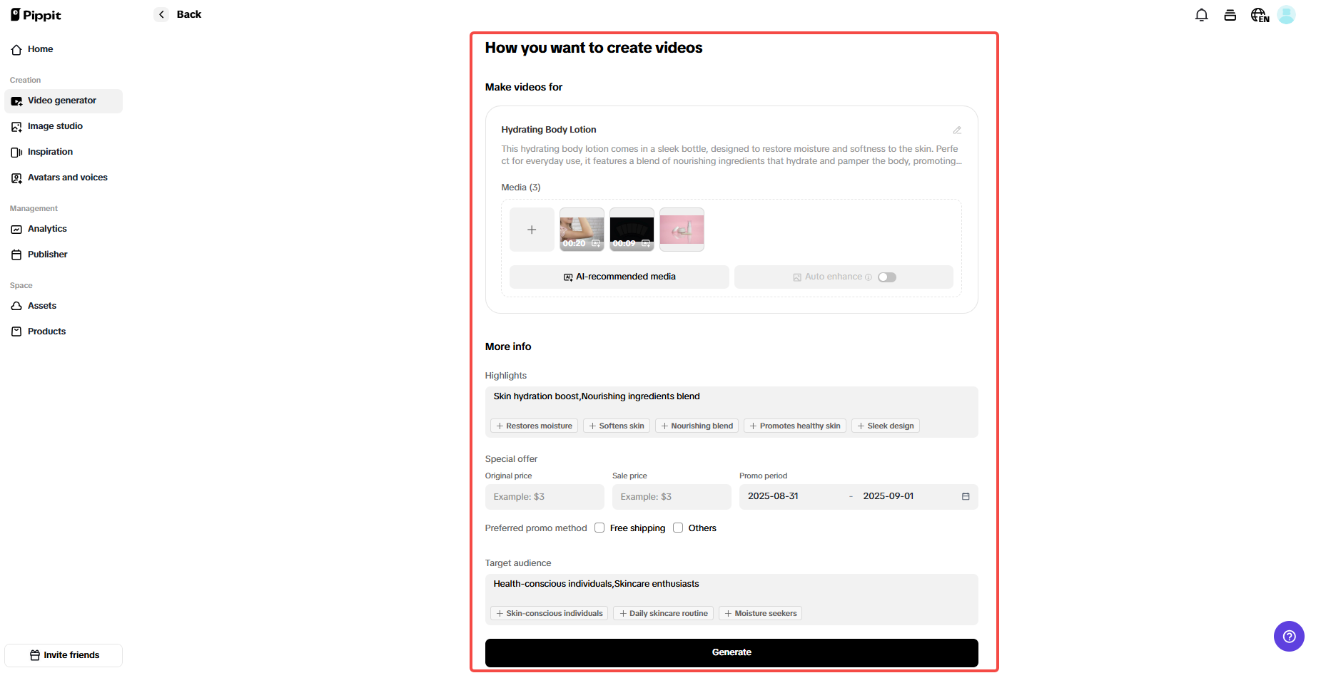How you want to create videos