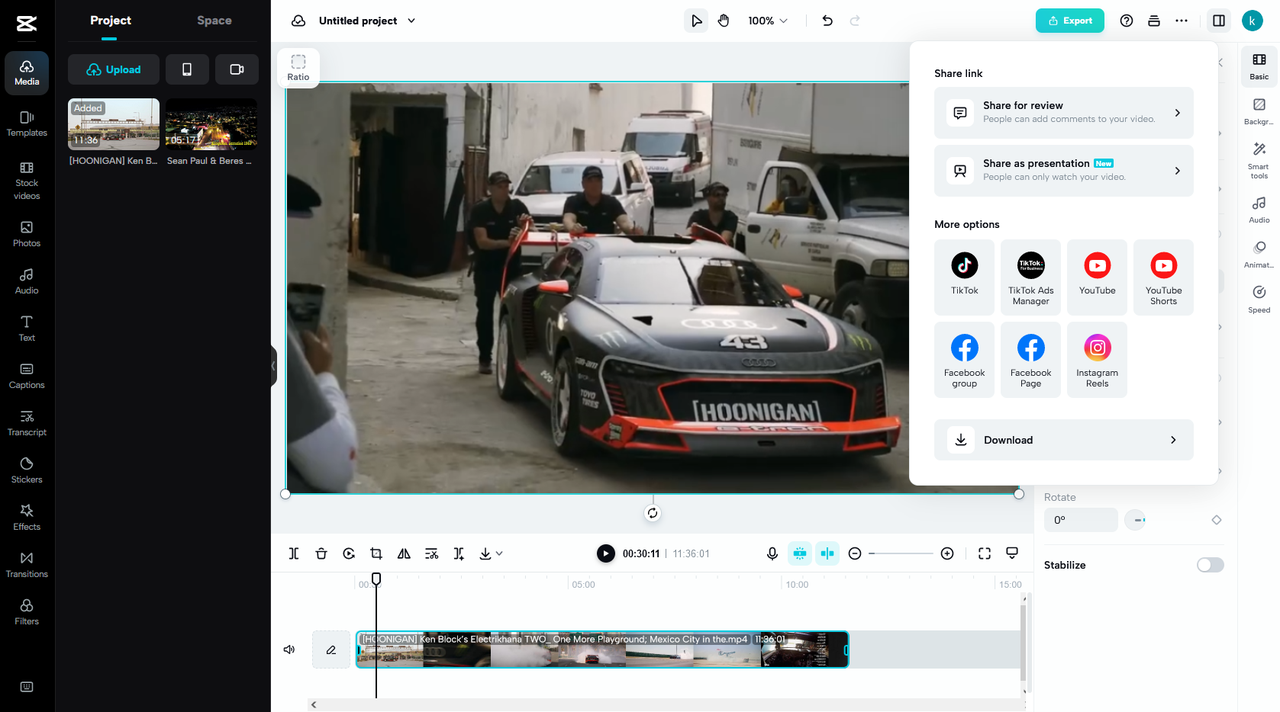 export edited video