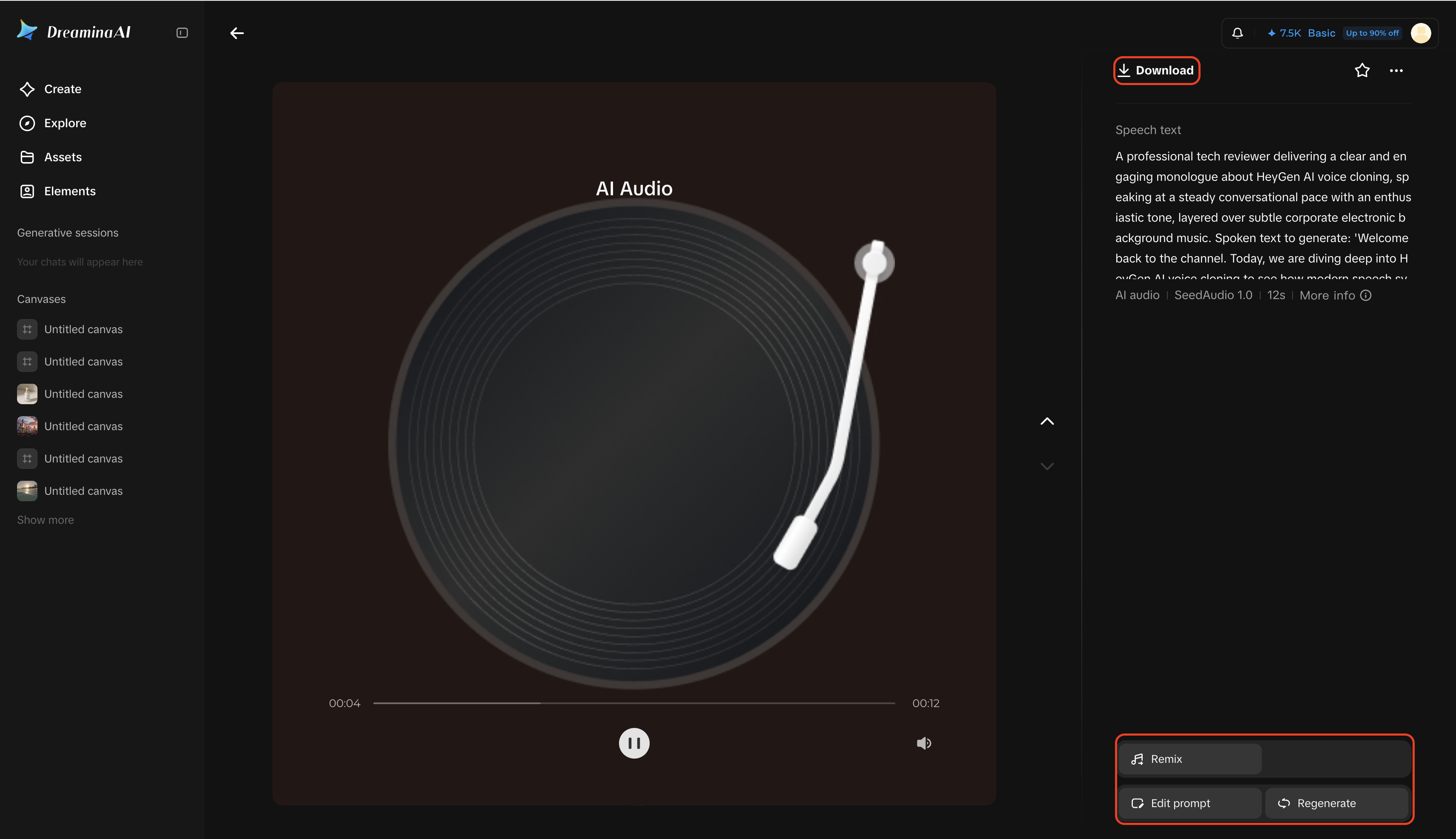 I-edit at i-export ang huling audio