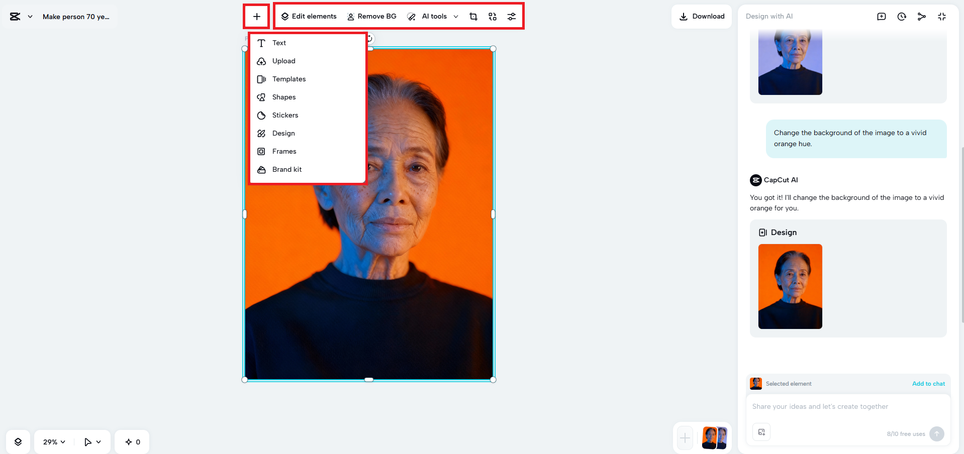 Görüntünüzü manuel olarak düzenleyin.