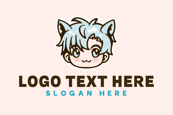 Chibi-style Kawaii logos
