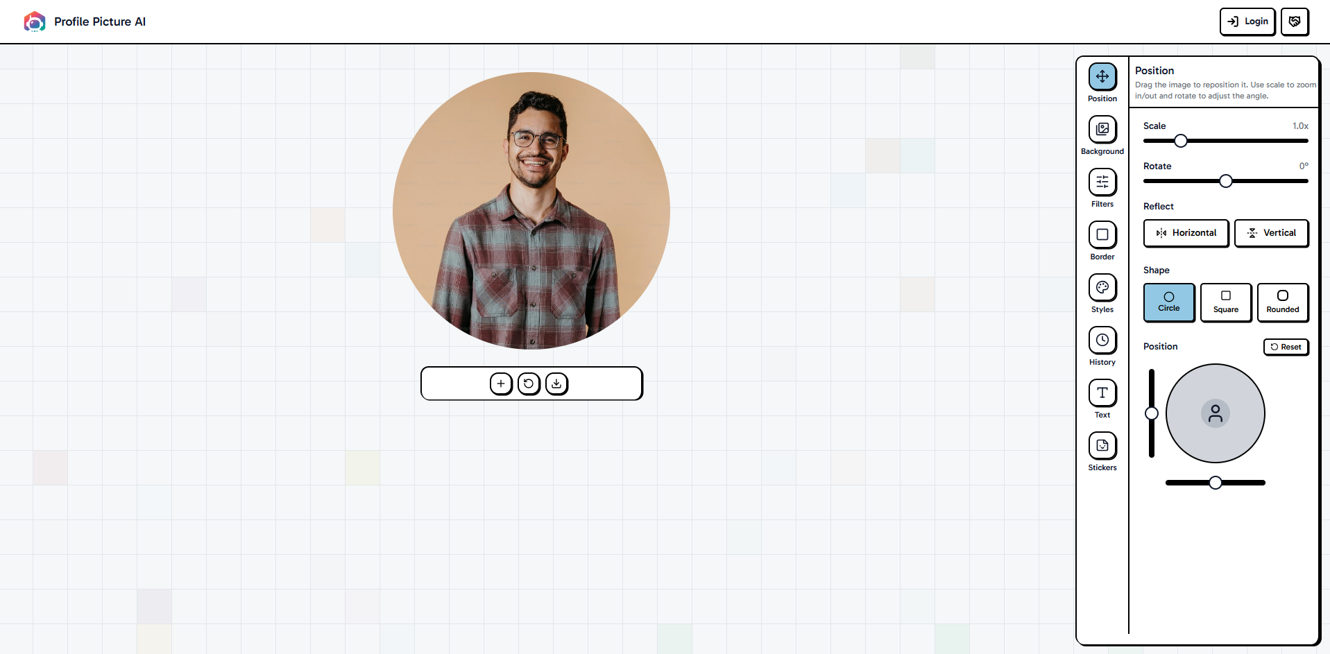Interface of Profile Picture AI - a reliable profile picture generator