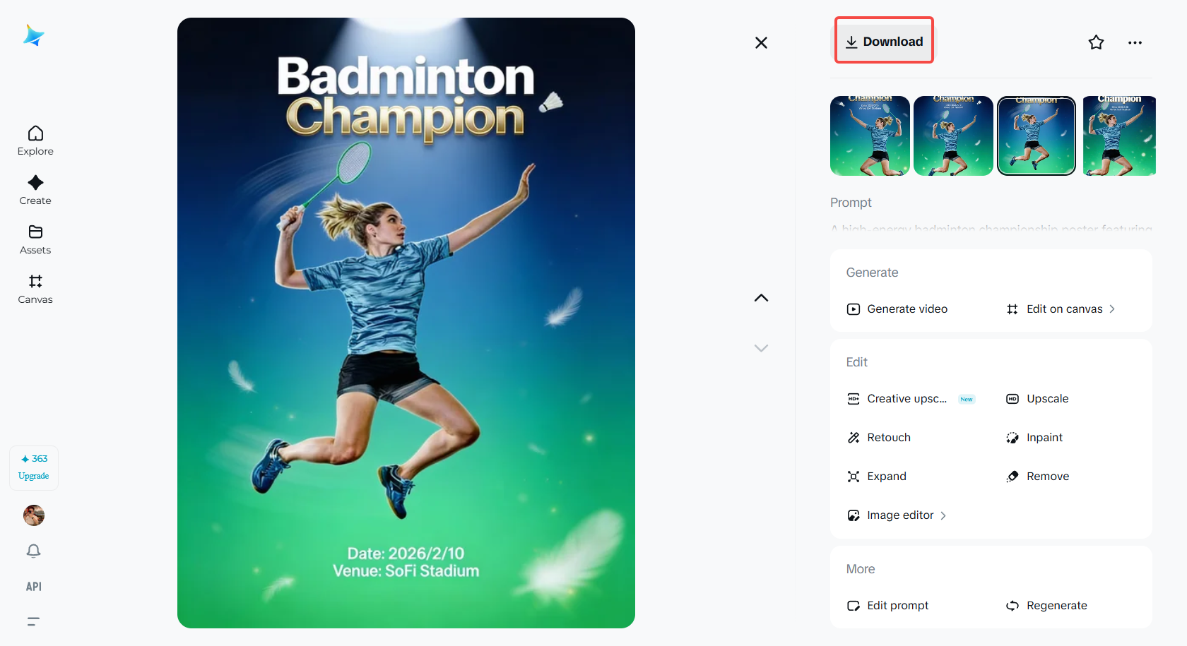 Baixar o pôster de badminton