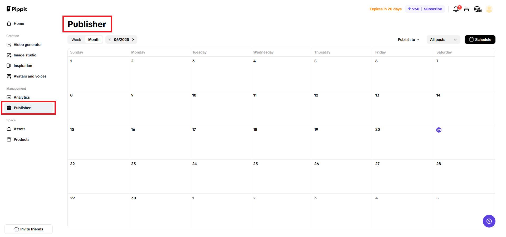 Schedule and auto-publishing