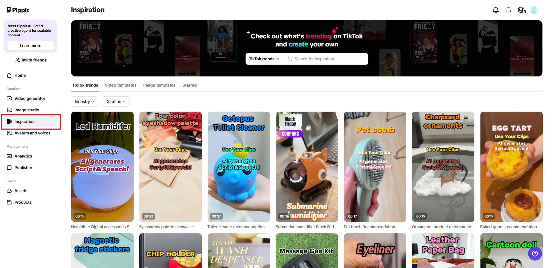 Click on Inspiration