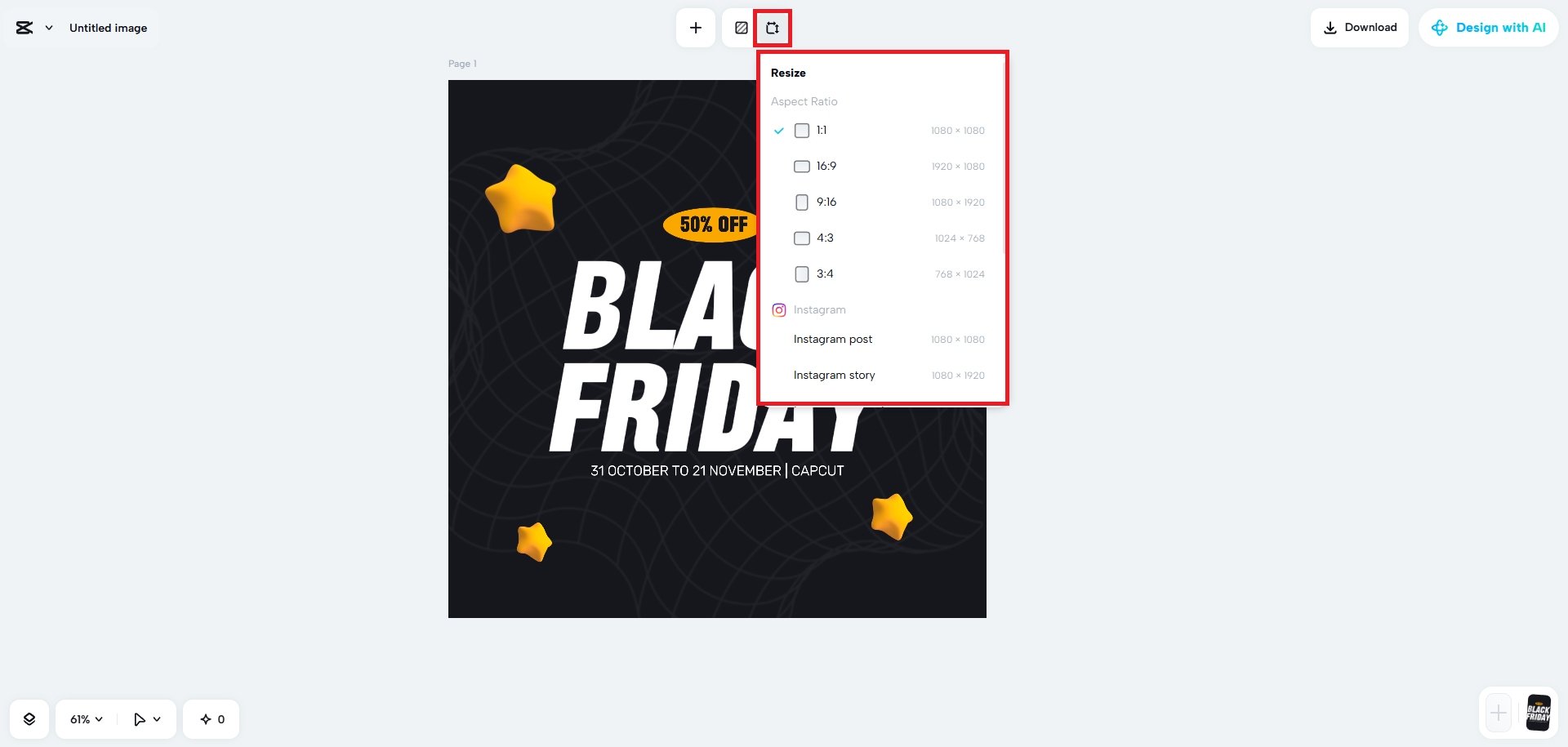 Alterar a proporção de aspecto do seu anúncio