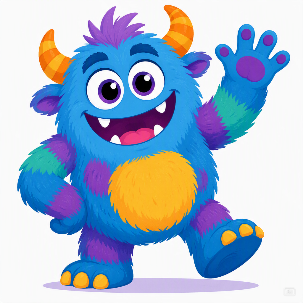 AI monster friendly cartoon image generated by Pippit