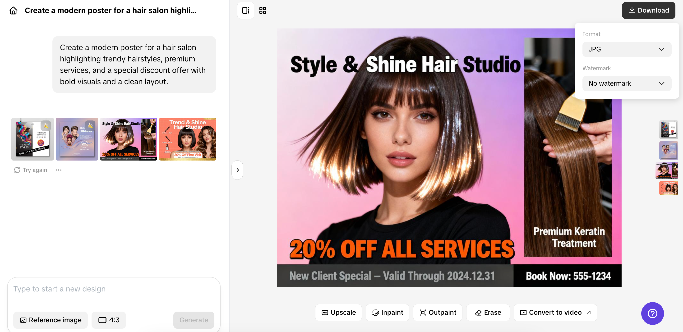 I-download ang iyong finalized na poster