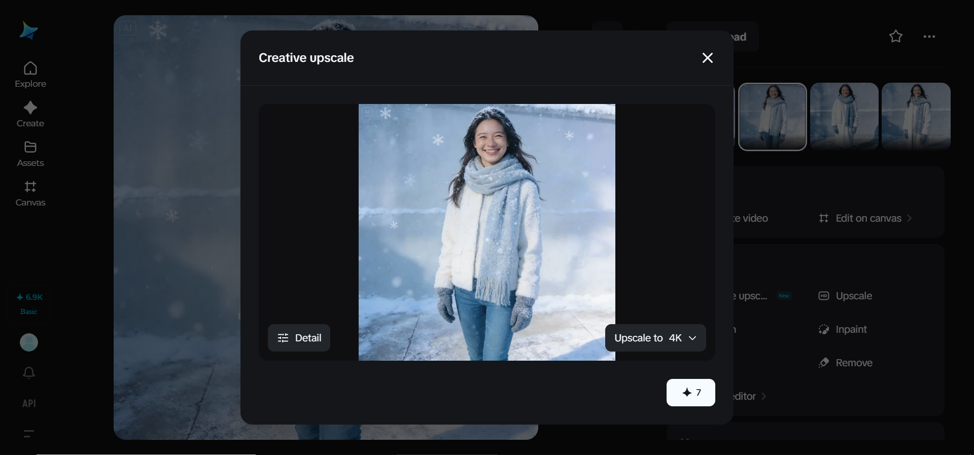Creative upscale