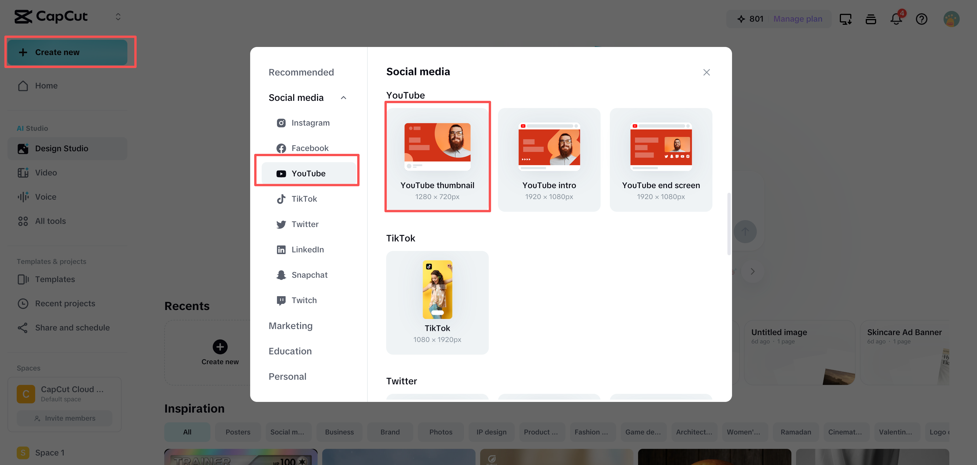 Create a YouTube Thumbnail Canvas