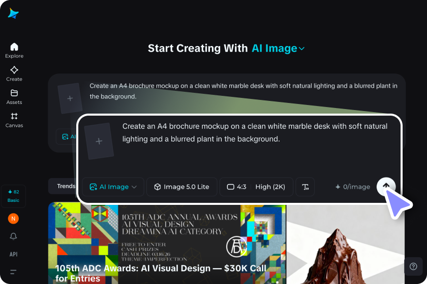  Describe your scene or upload your design