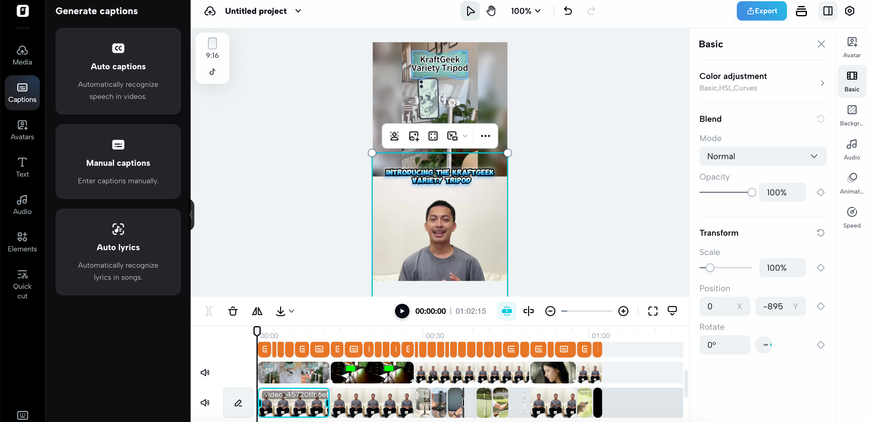 Édition vidéo IA pour votre vidéo