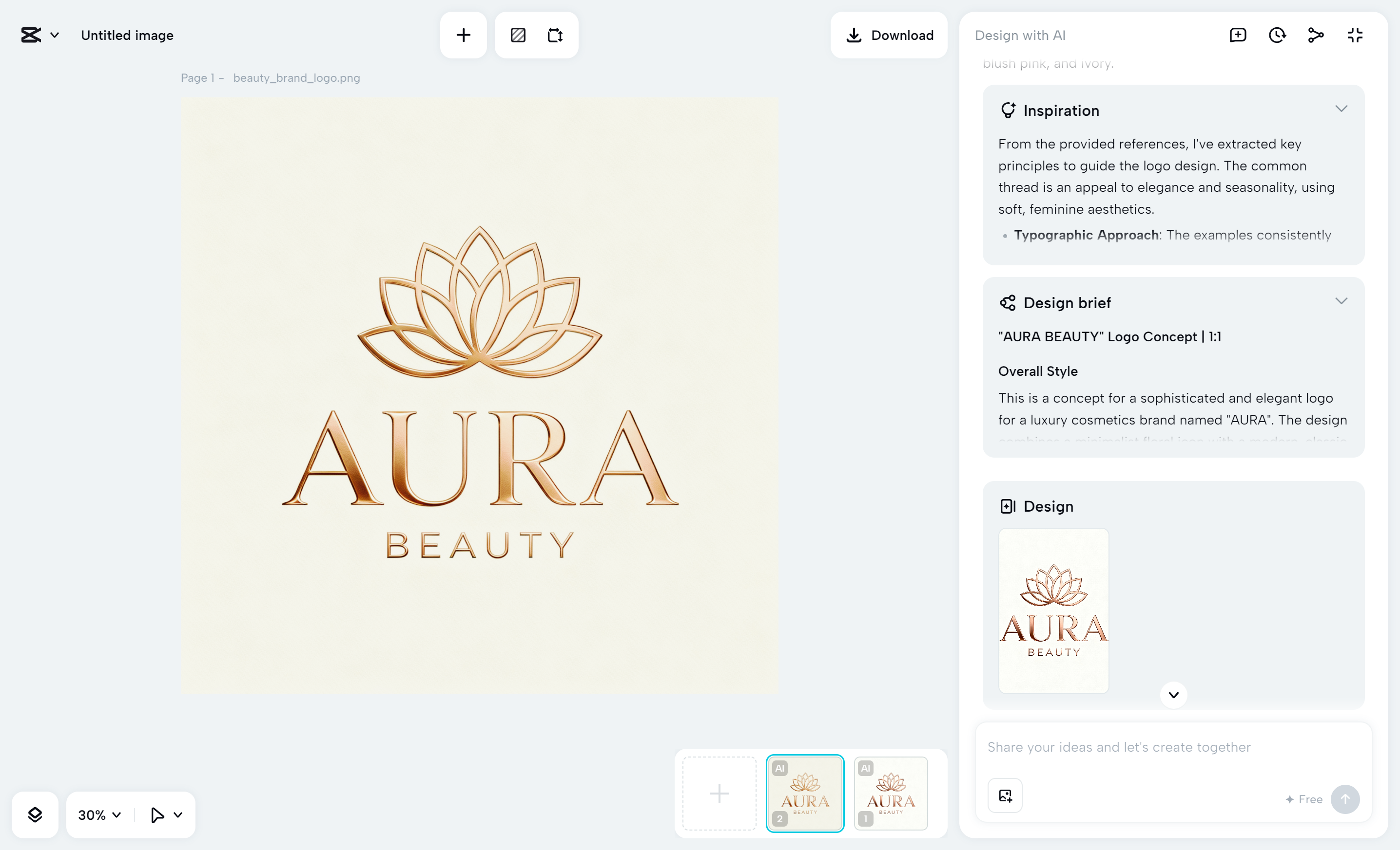 Editing interface of the CapCut desktop video editor- the best tool to make remarkable graphic logo designs