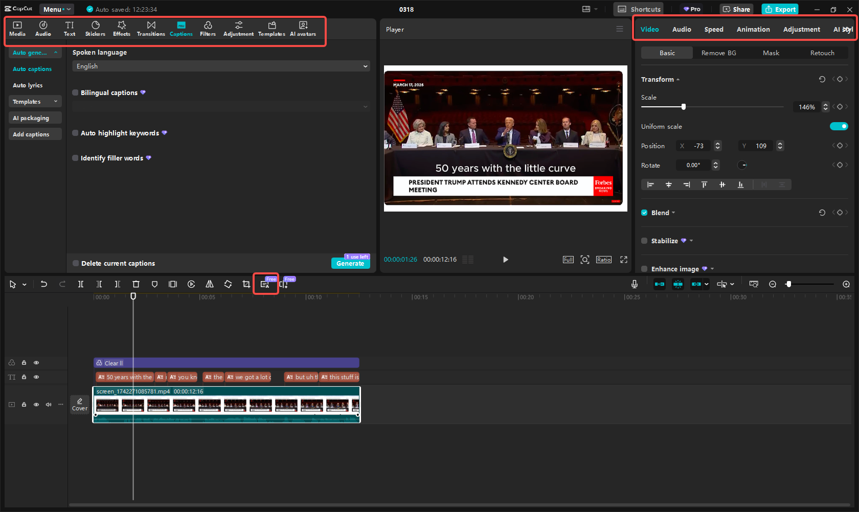 Bearbeiten Sie das Video / Audio