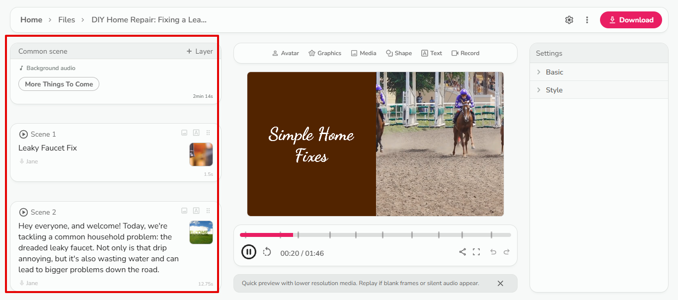 Fliki Text-zu-Sprache-Videomacher