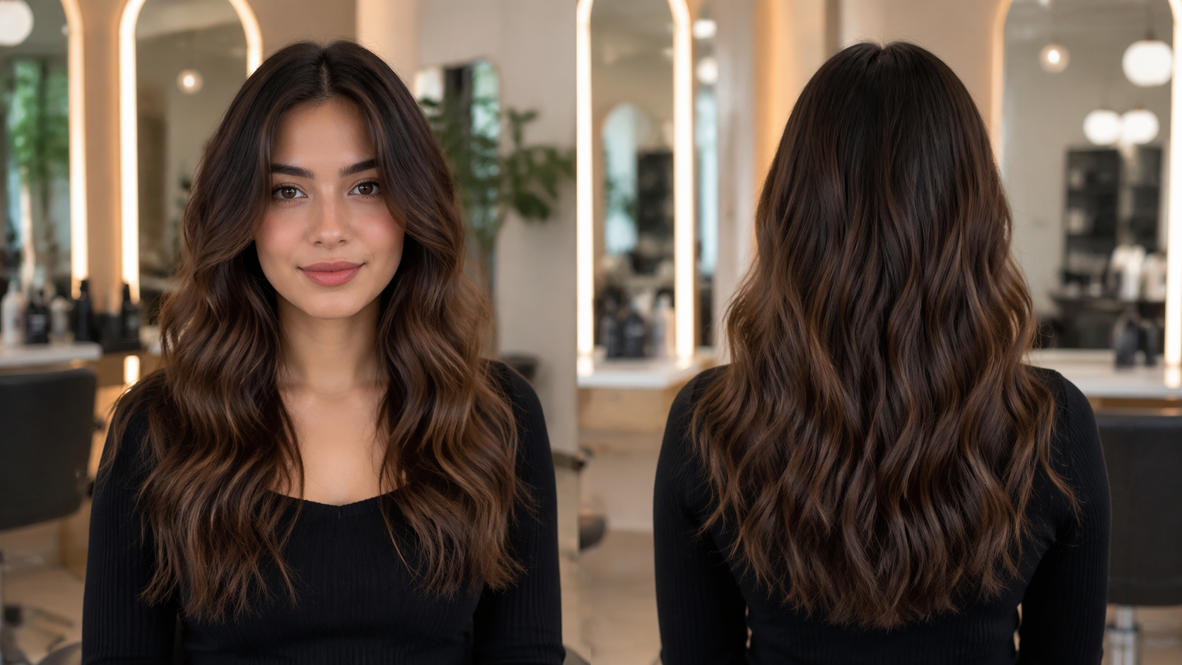 Gaya rambut virtual Dreamina coba contoh segera 1: pratinjau gaya rambut bergelombang panjang