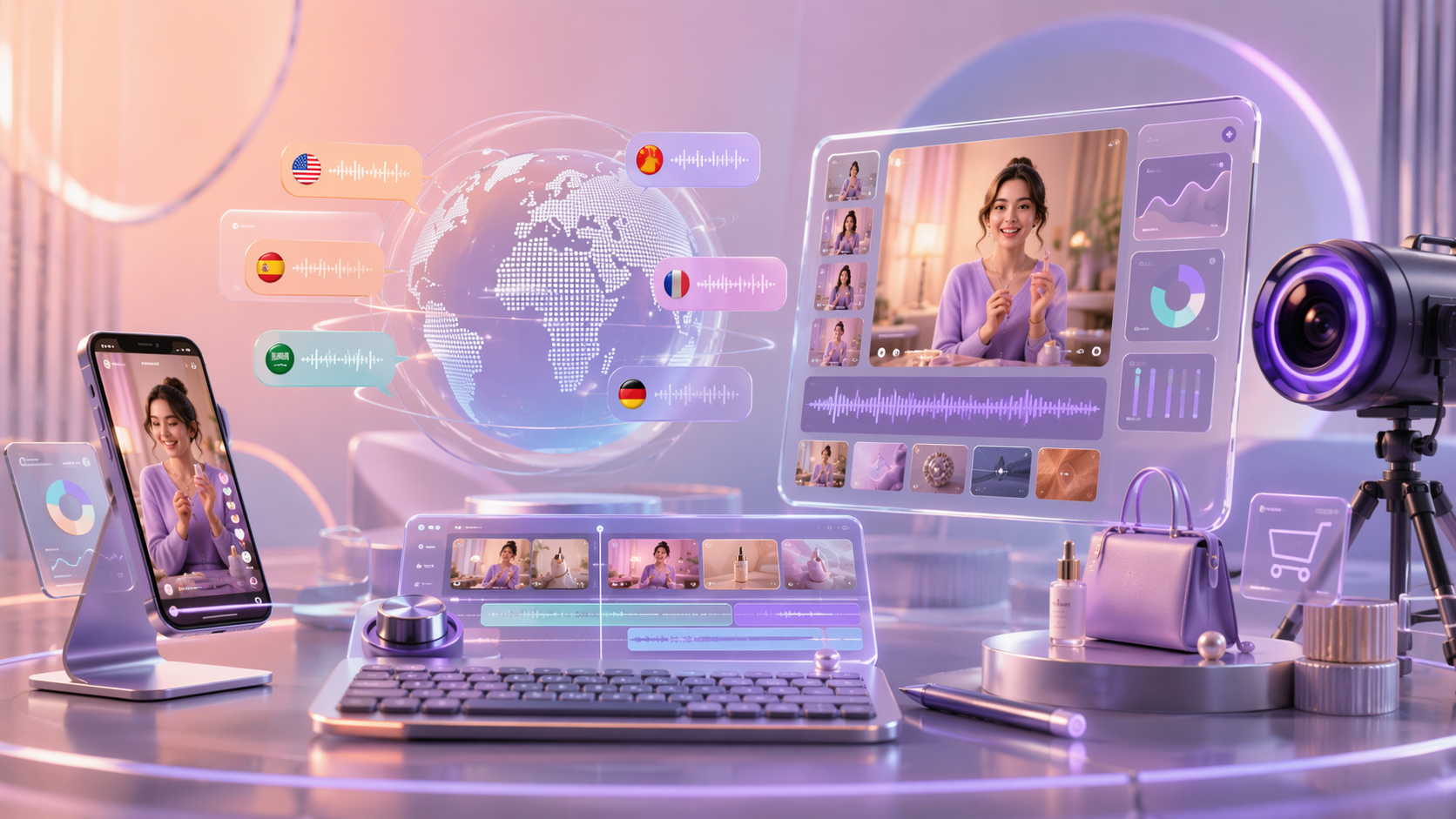 Multilingual Social Video AI premium AI social video workflow visual for Pippit creators