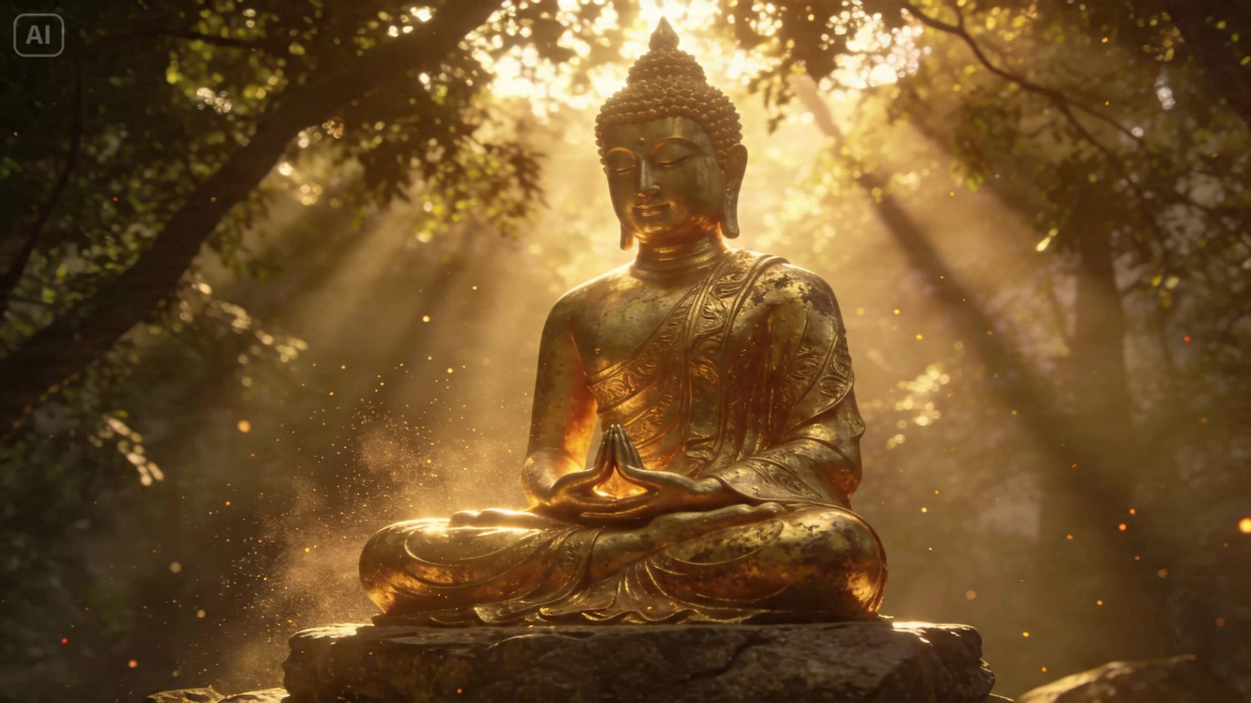 Buddha AI image generator background image