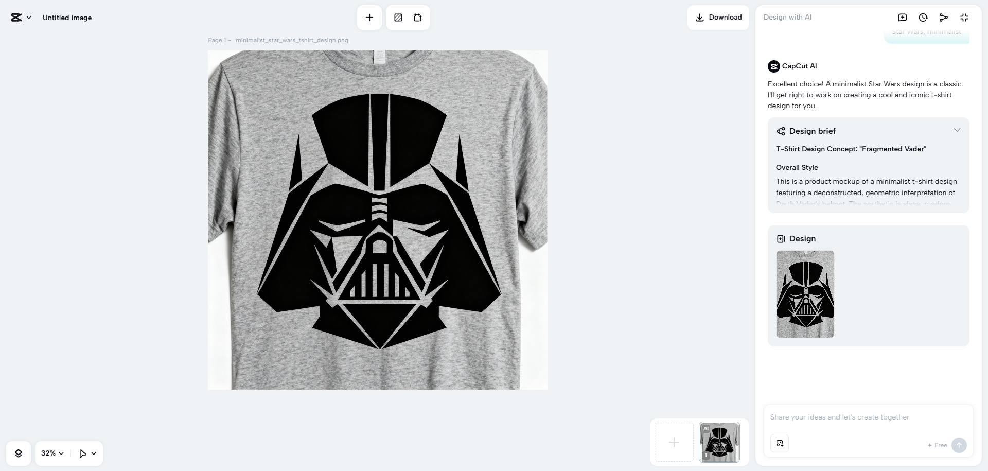 CapCut Web AI design in action