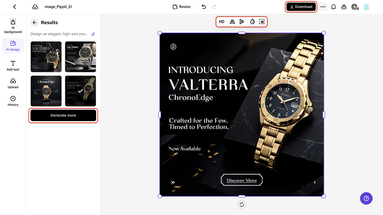 Customize and download the poster